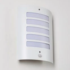 Hofstein Alslev Au&szlig;enwandleuchte Wei&szlig;, 1-flammig, Bewegungsmelder -Außenleuchten Verkaufe alslev aussenwandleuchte h3293034 do1 4