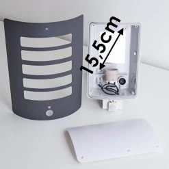 Hofstein Alslev Au&szlig;enwandleuchte Anthrazit, 1-flammig, Bewegungsmelder -Außenleuchten Verkaufe alslev aussenwandleuchte h3293058 do1 15