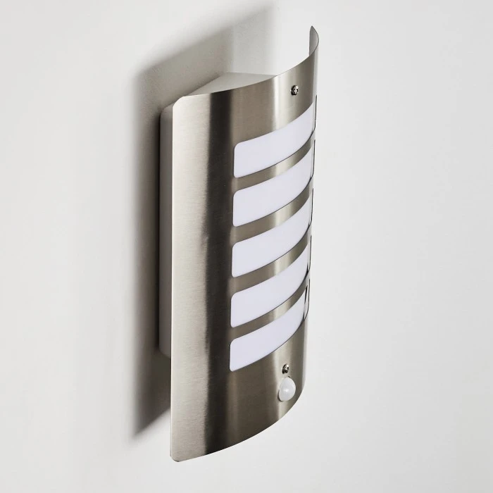 Hofstein Alslev Außenwandleuchte Edelstahl, 1-flammig, Bewegungsmelder 6 Hofstein Alslev Außenwandleuchte Edelstahl, 1-flammig, Bewegungsmelder – Bild 6