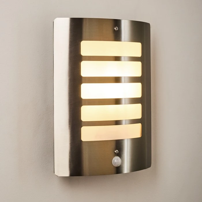 Hofstein Alslev Außenwandleuchte Edelstahl, 1-flammig, Bewegungsmelder 7 Hofstein Alslev Außenwandleuchte Edelstahl, 1-flammig, Bewegungsmelder – Bild 7