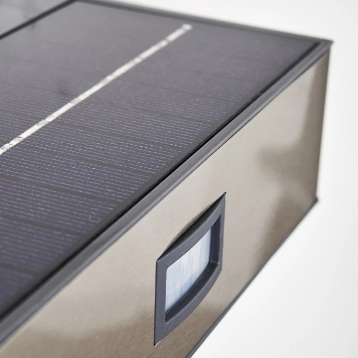 Hofstein Attu Solar-Außenwandleuchte LED Nickel-Matt, 1-flammig, Bewegungsmelder 11 Hofstein Attu Solar-Außenwandleuchte LED Nickel-Matt, 1-flammig, Bewegungsmelder – Bild 11