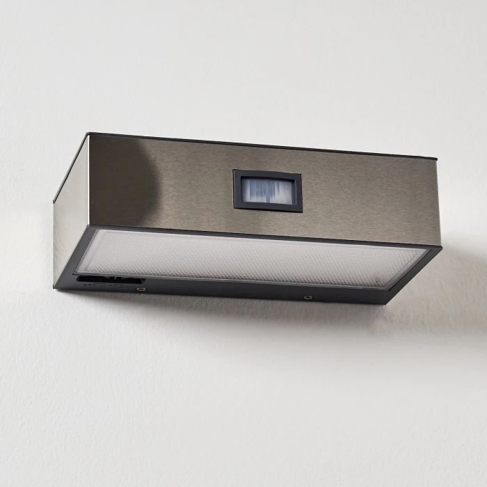 Hofstein Attu Solar-Außenwandleuchte LED Nickel-Matt, 1-flammig, Bewegungsmelder 12 Hofstein Attu Solar-Außenwandleuchte LED Nickel-Matt, 1-flammig, Bewegungsmelder – Bild 12