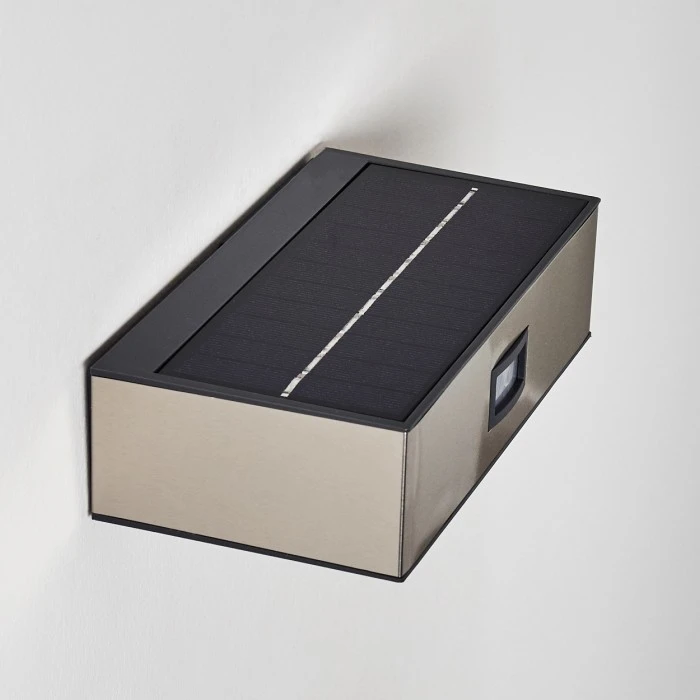 Hofstein Attu Solar-Außenwandleuchte LED Nickel-Matt, 1-flammig, Bewegungsmelder 14 Hofstein Attu Solar-Außenwandleuchte LED Nickel-Matt, 1-flammig, Bewegungsmelder – Bild 14