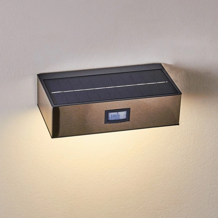 Hofstein Attu Solar-Außenwandleuchte LED Nickel-Matt, 1-flammig, Bewegungsmelder 4 Hofstein Attu Solar-Außenwandleuchte LED Nickel-Matt, 1-flammig, Bewegungsmelder – Bild 4