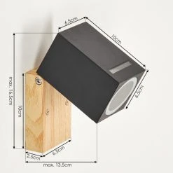 Hofstein Auchac Au&szlig;enwandleuchte Holzoptik, Naturfarben, 1-flammig, Bewegungsmelder -Außenleuchten Verkaufe auchac aussenwandleuchte h3609996 3