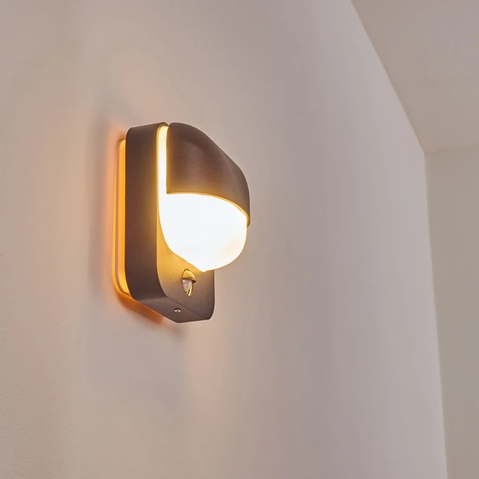 Hofstein Außenwandleuchte Caldes Schwarz, 1-flammig, Bewegungsmelder 10 Hofstein Außenwandleuchte Caldes Schwarz, 1-flammig, Bewegungsmelder – Bild 10