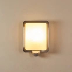 Hofstein Au&szlig;enwandleuchte Canova Chrom, 1-flammig, Bewegungsmelder -Außenleuchten Verkaufe aussenwandleuchte canova h3399880 9