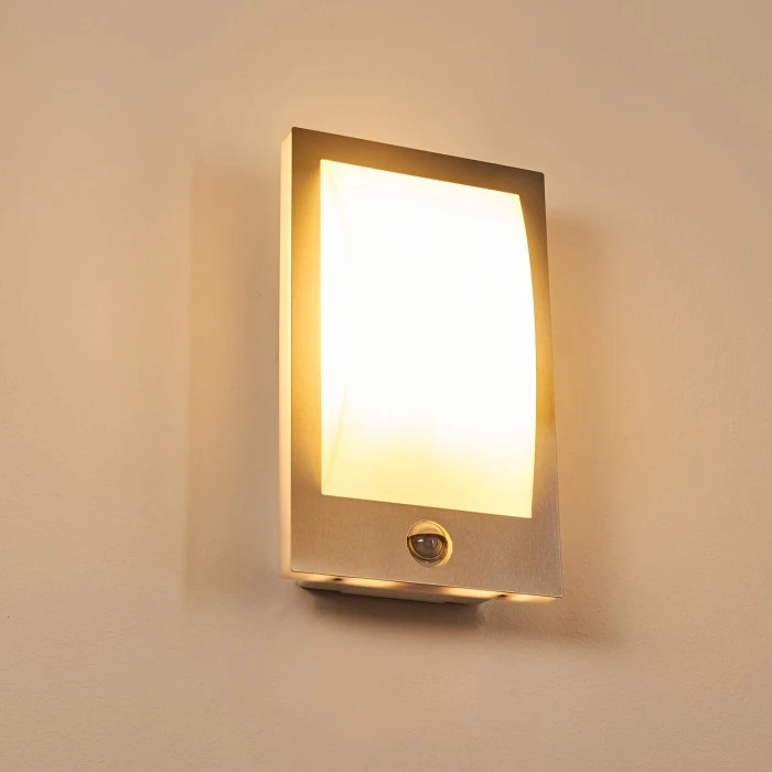 Hofstein Außenwandleuchte Cantone Nickel-Matt, 1-flammig, Bewegungsmelder 12 Hofstein Außenwandleuchte Cantone Nickel-Matt, 1-flammig, Bewegungsmelder – Bild 12