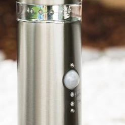 Hofstein Avize Au&szlig;ensockelleuchte Edelstahl, 1-flammig, Bewegungsmelder -Außenleuchten Verkaufe avize aussensockelleuchte h140 5