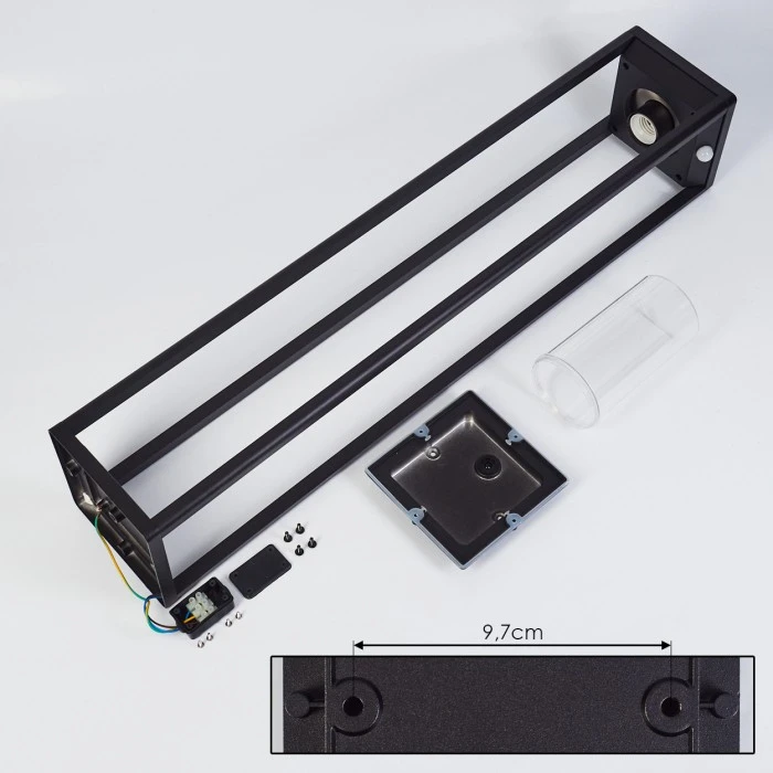 Hofstein Baoshan Wegeleuchte Schwarz, 1-flammig, Bewegungsmelder 5 Hofstein Baoshan Wegeleuchte Schwarz, 1-flammig, Bewegungsmelder – Bild 5