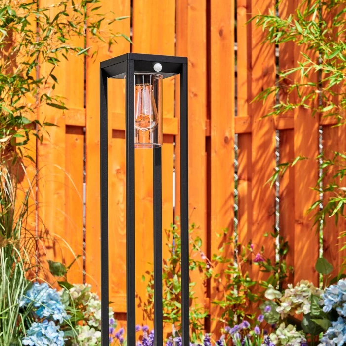 Hofstein Baoshan Wegeleuchte Schwarz, 1-flammig, Bewegungsmelder 9 Hofstein Baoshan Wegeleuchte Schwarz, 1-flammig, Bewegungsmelder – Bild 9