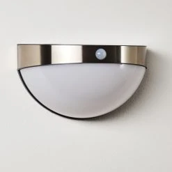 Hofstein Basra Solarleuchte LED Chrom, 1-flammig, Bewegungsmelder -Außenleuchten Verkaufe basra solarleuchte h3304921 do1 15