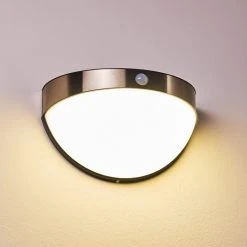 Hofstein Basra Solarleuchte LED Chrom, 1-flammig, Bewegungsmelder -Außenleuchten Verkaufe basra solarleuchte h3304921 do1 2