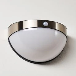 Hofstein Basra Solarleuchte LED Chrom, 1-flammig, Bewegungsmelder -Außenleuchten Verkaufe basra solarleuchte h3304921 do1 3