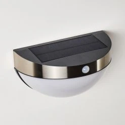 Hofstein Basra Solarleuchte LED Chrom, 1-flammig, Bewegungsmelder -Außenleuchten Verkaufe basra solarleuchte h3304921 do1 5