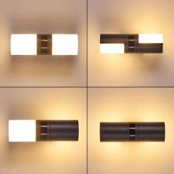 Hofstein Baulund Au&szlig;enwandleuchte LED Anthrazit, 1-flammig, Bewegungsmelder -Außenleuchten Verkaufe baulund aussenwandleuchte h3300381 do1 3