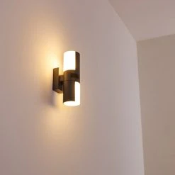 Hofstein Baulund Au&szlig;enwandleuchte LED Anthrazit, 1-flammig, Bewegungsmelder -Außenleuchten Verkaufe baulund aussenwandleuchte h3300381 do1 9