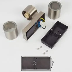 Hofstein Bessiebelle Au&szlig;enwandleuchte Edelstahl, 2-flammig, Bewegungsmelder -Außenleuchten Verkaufe bessiebelle aussenwandleuchte h3605141 4