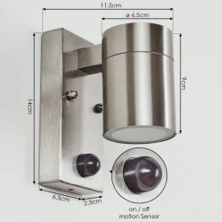 Hofstein Bessiebelle Au&szlig;enwandleuchte Edelstahl, 1-flammig, Bewegungsmelder -Außenleuchten Verkaufe bessiebelle aussenwandleuchte h3605226 3