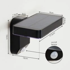 Hofstein Bondarp Solar-Au&szlig;enwandleuchte LED Schwarz, 1-flammig, Bewegungsmelder -Außenleuchten Verkaufe bondarp solar aussenwandleuchte h3426326 3