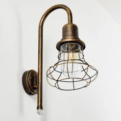 Hofstein Borkan Aussenwandleuchte Braun, Gold, 1-flammig, Bewegungsmelder -Außenleuchten Verkaufe borkan aussenwandleuchte h3023082 3