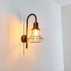 Hofstein Borkan Aussenwandleuchte Braun, Gold, 1-flammig, Bewegungsmelder -Außenleuchten Verkaufe borkan aussenwandleuchte h3023082 6