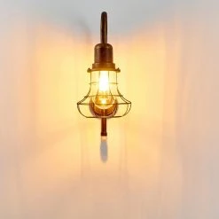 Hofstein Borkan Aussenwandleuchte Braun, Gold, 1-flammig, Bewegungsmelder -Außenleuchten Verkaufe borkan aussenwandleuchte h3023082 7