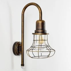 Hofstein Borkan Aussenwandleuchte Braun, Gold, 1-flammig, Bewegungsmelder -Außenleuchten Verkaufe borkan aussenwandleuchte h3023082 8