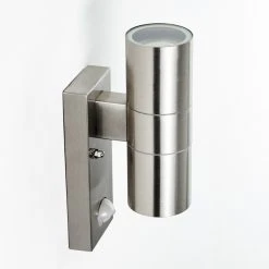 Hofstein Brachy Au&szlig;enwandleuchte Edelstahl, 2-flammig, Bewegungsmelder -Außenleuchten Verkaufe brachy aussenwandleuchte h3267332 do1 16