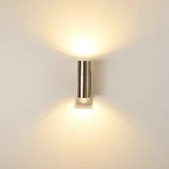 Hofstein Brachy Au&szlig;enwandleuchte Edelstahl, 2-flammig, Bewegungsmelder -Außenleuchten Verkaufe brachy aussenwandleuchte h3267332 do1 9