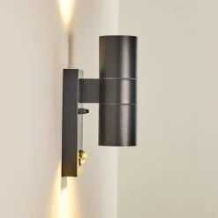 Hofstein Brachy Au&szlig;enwandleuchte Grau, 2-flammig, Bewegungsmelder -Außenleuchten Verkaufe brachy aussenwandleuchte h3267356 do1 12