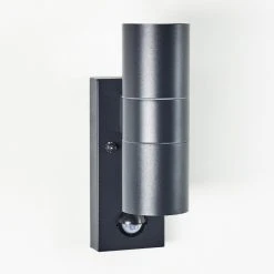 Hofstein Brachy Au&szlig;enwandleuchte Grau, 2-flammig, Bewegungsmelder -Außenleuchten Verkaufe brachy aussenwandleuchte h3267356 do1 7