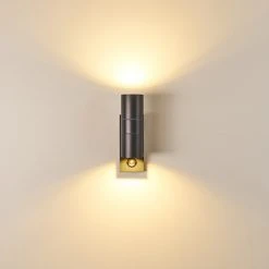 Hofstein Brachy Au&szlig;enwandleuchte Grau, 2-flammig, Bewegungsmelder -Außenleuchten Verkaufe brachy aussenwandleuchte h3267356 do1 9