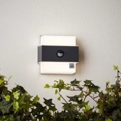 Brilliant Leuchten Brilliant Archie Au&szlig;enwandleuchte LED Schwarz, 1-flammig, Bewegungsmelder