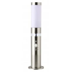 Brilliant Leuchten Brilliant Bole Au&szlig;ensockelleuchte Edelstahl, 1-flammig, Bewegungsmelder