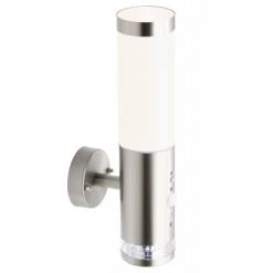 Brilliant Leuchten Brilliant Bole Au&szlig;enwandleuchte Edelstahl, 1-flammig, Bewegungsmelder