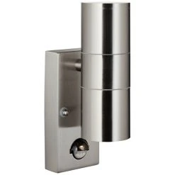 Brilliant Leuchten Brilliant Hanni Au&szlig;enwandleuchte Silber, 2-flammig, Bewegungsmelder -Außenleuchten Verkaufe brilliant hanni aussenwandleuchte 96418 82 2