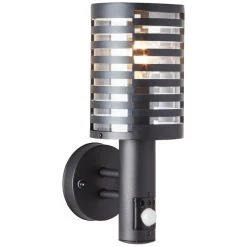 Brilliant Leuchten Brilliant Venlo Au&szlig;enwandleuchte Schwarz, 1-flammig, Bewegungsmelder
