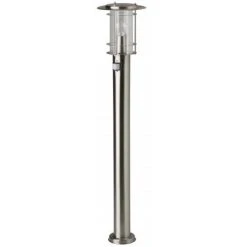 Brilliant Leuchten Brilliant York Au&szlig;enstandleuchte Edelstahl, 1-flammig, Bewegungsmelder