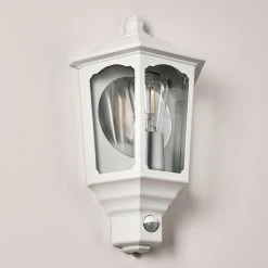 Hofstein Brissago Au&szlig;enwandleuchte Wei&szlig;, 1-flammig, Bewegungsmelder -Außenleuchten Verkaufe brissago aussenwandleuchte h3285435 do1 14