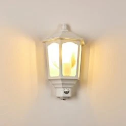 Hofstein Brissago Au&szlig;enwandleuchte Wei&szlig;, 1-flammig, Bewegungsmelder -Außenleuchten Verkaufe brissago aussenwandleuchte h3285435 do1 3