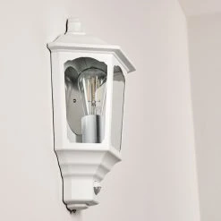 Hofstein Brissago Au&szlig;enwandleuchte Wei&szlig;, 1-flammig, Bewegungsmelder -Außenleuchten Verkaufe brissago aussenwandleuchte h3285435 do1 8