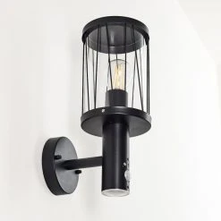 Hofstein Broacker Au&szlig;enwandleuchte Schwarz, 1-flammig, Bewegungsmelder -Außenleuchten Verkaufe broacker aussenwandleuchte h3290408 do1 13