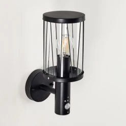 Hofstein Broacker Au&szlig;enwandleuchte Schwarz, 1-flammig, Bewegungsmelder -Außenleuchten Verkaufe broacker aussenwandleuchte h3290408 do1 5