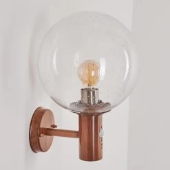 Hofstein Bubodefo Au&szlig;enwandleuchte Braun, Holzoptik, 1-flammig, Bewegungsmelder -Außenleuchten Verkaufe bubodefo aussenwandleuchte h3588864 10