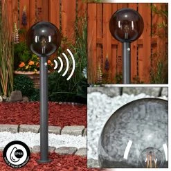 Hofstein Bubodefo Wegeleuchte Anthrazit, 1-flammig, Bewegungsmelder