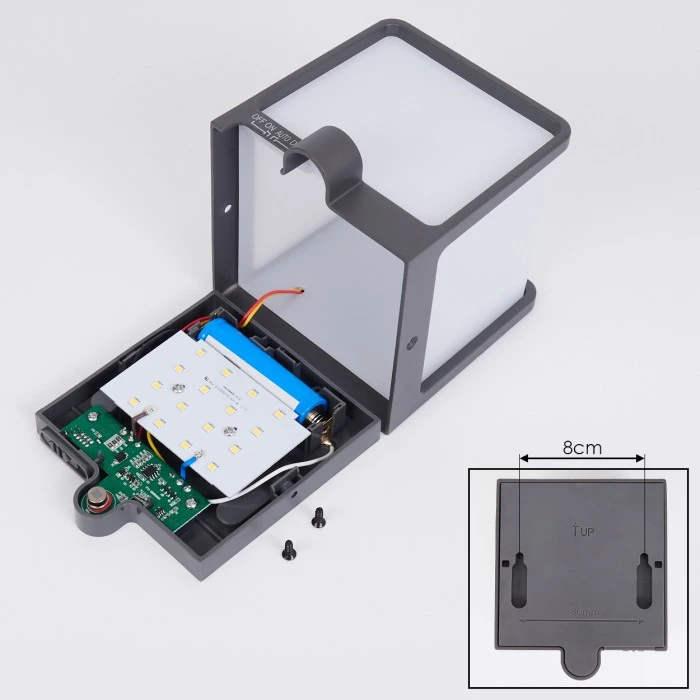 Hofstein Burseryd Solar-Außenwandleuchte LED Anthrazit, 1-flammig, Bewegungsmelder 5 Hofstein Burseryd Solar-Außenwandleuchte LED Anthrazit, 1-flammig, Bewegungsmelder – Bild 5