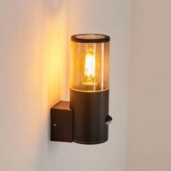 Hofstein Caragua Au&szlig;enwandleuchte Anthrazit, 1-flammig, Bewegungsmelder -Außenleuchten Verkaufe caragua aussenwandleuchte h3612613 8