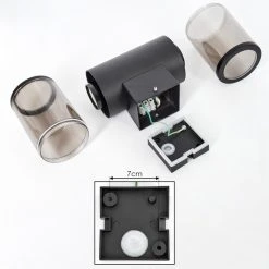 Hofstein Caragua Au&szlig;enwandleuchte Anthrazit, 2-flammig, Bewegungsmelder -Außenleuchten Verkaufe caragua aussenwandleuchte h3612651 4