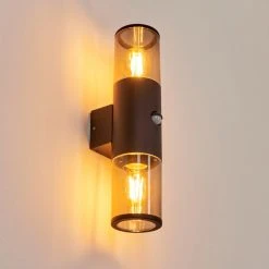 Hofstein Caragua Au&szlig;enwandleuchte Anthrazit, 2-flammig, Bewegungsmelder -Außenleuchten Verkaufe caragua aussenwandleuchte h3612651 6